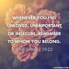 quote prayer doubt remember to Whom you belong when feel unloved unimportant.jpg