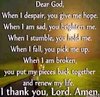 quote prayer Ayo Dear Lord God when I am sad You give me Hope brighten when i fall You pick me...jpg