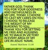 quote prayer positive thanks Father God release the burdens set free victory hope faith trust ...jpg