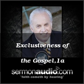 Exclusiveness of the Gospel,1a