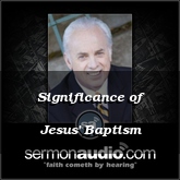 Significance of Jesus' Baptism
