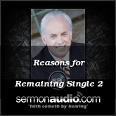 Reasons for Remaining Single 2