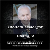 Biblical Model for Giving, 2