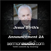Jesus' Birth's Announcement 2A