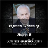 Fifteen Words of Hope, B