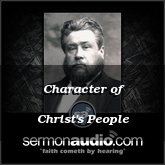 Character of Christ's People