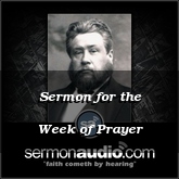 Sermon for the Week of Prayer