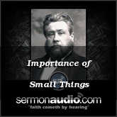 Importance of Small Things