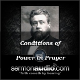 Conditions of Power in Prayer
