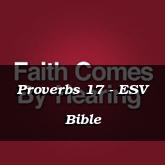 Proverbs 17 - ESV Bible