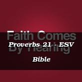 Proverbs 21 - ESV Bible