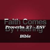 Proverbs 27 - ESV Bible
