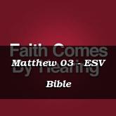 Matthew 03 - ESV Bible