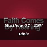Matthew 07 - ESV Bible