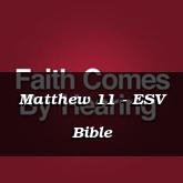 Matthew 11 - ESV Bible