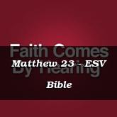 Matthew 23 - ESV Bible