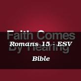 Romans 15 - ESV Bible