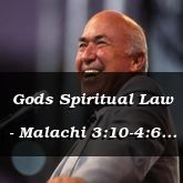 Gods Spiritual Law - Malachi 3:10-4:6 - C2175D