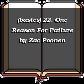 (basics) 22. One Reason For Failure