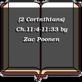 (2 Corinthians) Ch.11:4-11:33