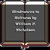 Hindrances to Holiness