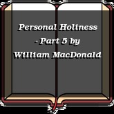 Personal Holiness - Part 5