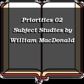 Priorities 02 Subject Studies