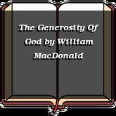 The Generosity Of God