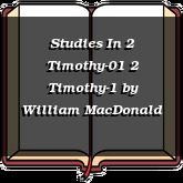 Studies In 2 Timothy-01 2 Timothy-1