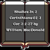 Studies In 1 Corinthians-01 1 Cor 1:1-17