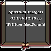 Spiritual Insights 01 Heb 12:16