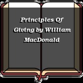Principles Of Giving