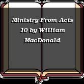 Ministry From Acts 10