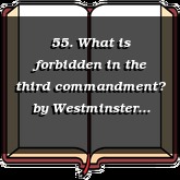 55. What is forbidden in the third commandment?