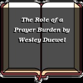 The Role of a Prayer Burden