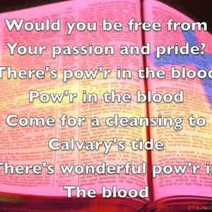 There is power in the blood piano