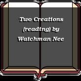 Two Creations (reading)