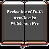 Reckoning of Faith (reading)