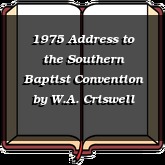 1975 Address to the Southern Baptist Convention