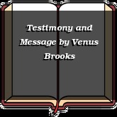 Testimony and Message