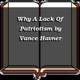 Why A Lack Of Patriotism