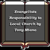 Evangelists Responsibility to Local Church