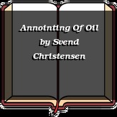 Annointing Of Oil