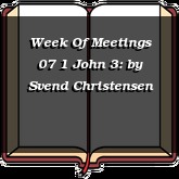Week Of Meetings 07 1 John 3: