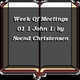 Week Of Meetings 01 1 John 1: