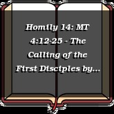 Homily 14: MT 4:12-25 - The Calling of the First Disciples