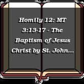 Homily 12: MT 3:13-17 - The Baptism of Jesus Christ