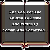 The Call For The Church To Leave The Plains Of Sodom And Gomorrah