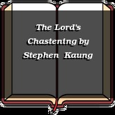 The Lord's Chastening