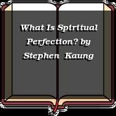 What Is Spiritual Perfection?